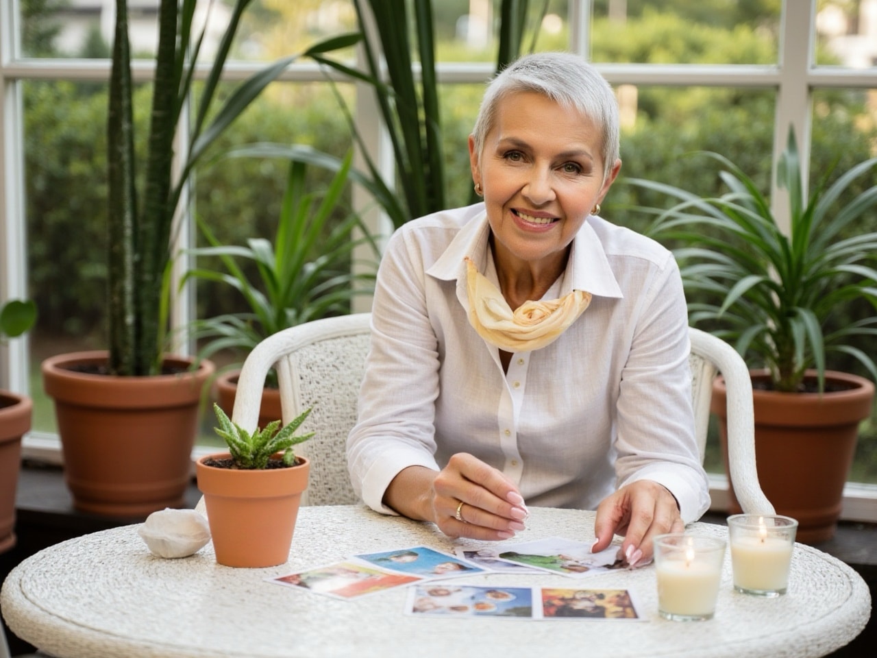 Una brújula dorada sobre un fondo natural y sereno